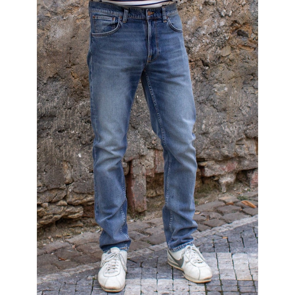 Nudie Jeans Lean Dean Gentle Worn Organic Denim Jeans W34 L30 NWT